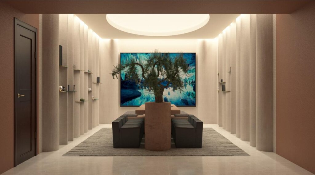 al quoz office interior with desk and seating